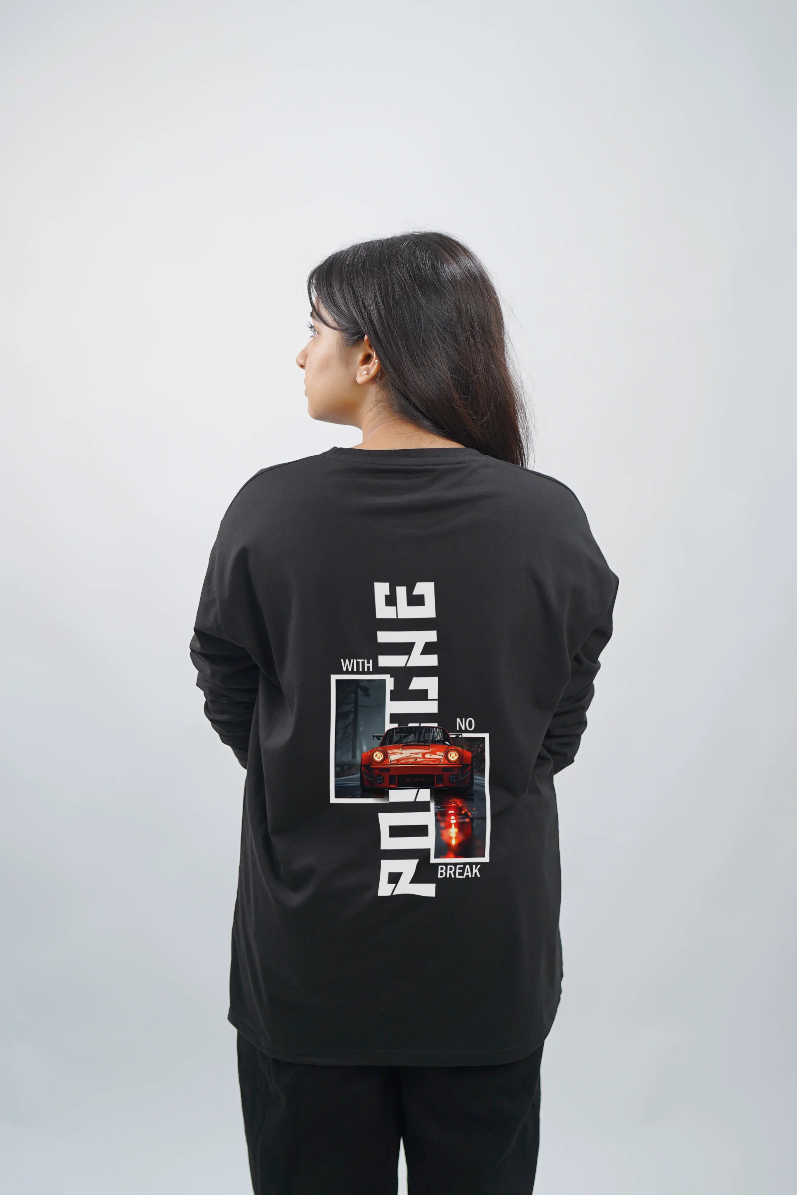 PORCHE PRINTED FULL SLEEVE T-SHIRT – UNISEX CLASSIC FIT