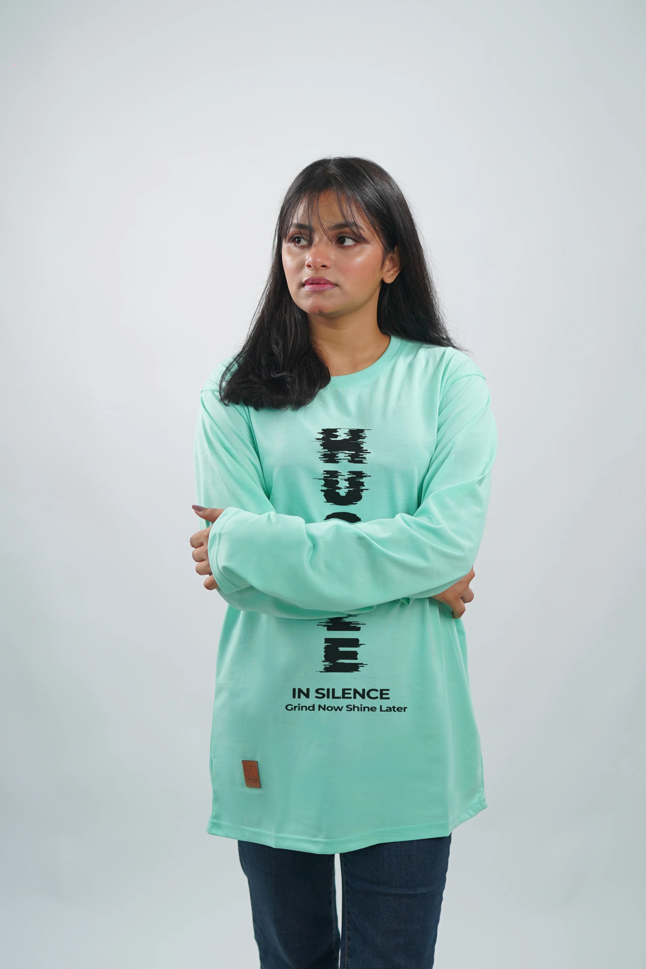 HUSTLE PRINTED FULL SLEEVE T-SHIRT – UNISEX CLASSIC FIT