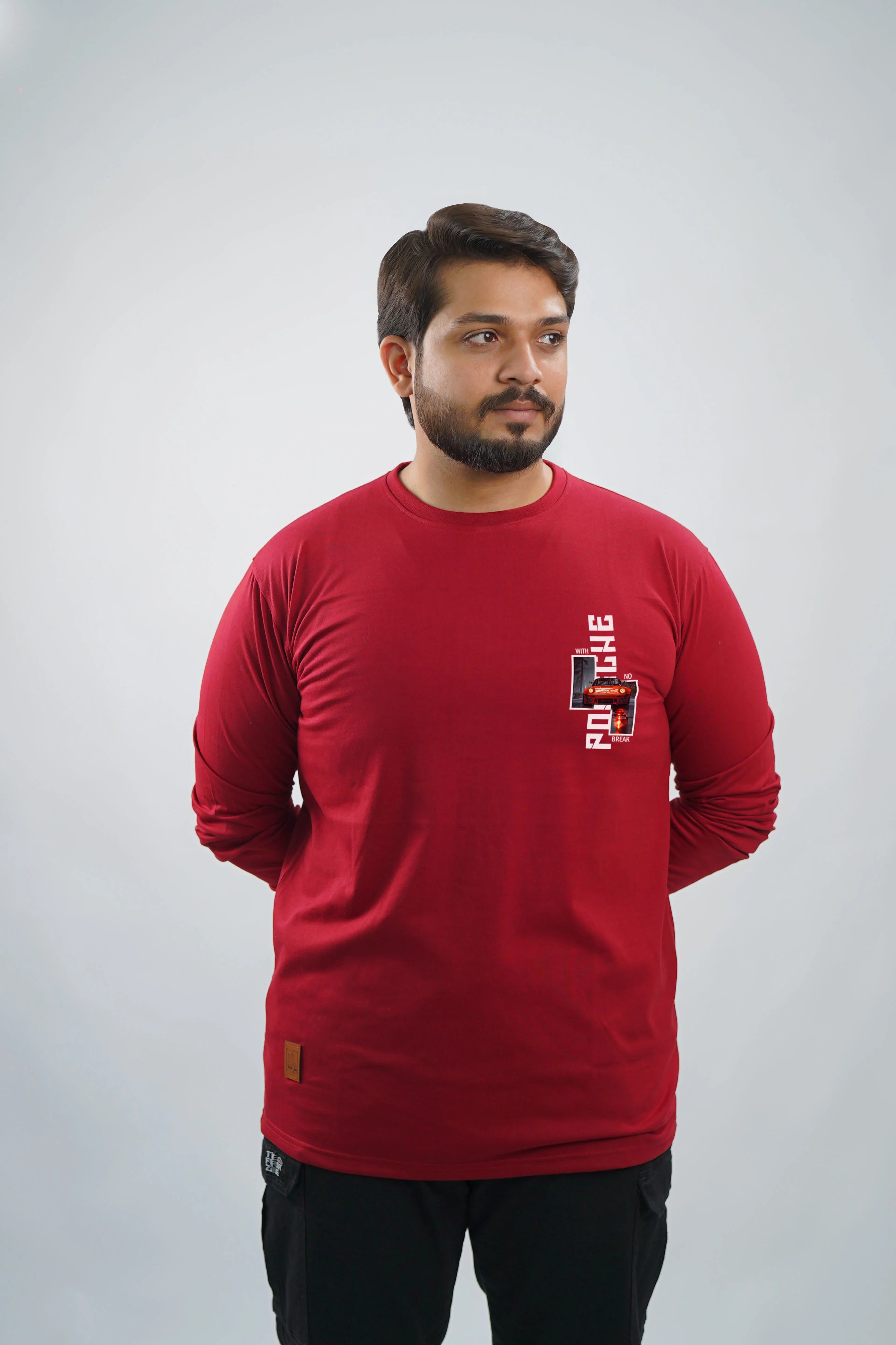 PORCHE PRINTED FULL SLEEVE T-SHIRT – UNISEX CLASSIC FIT