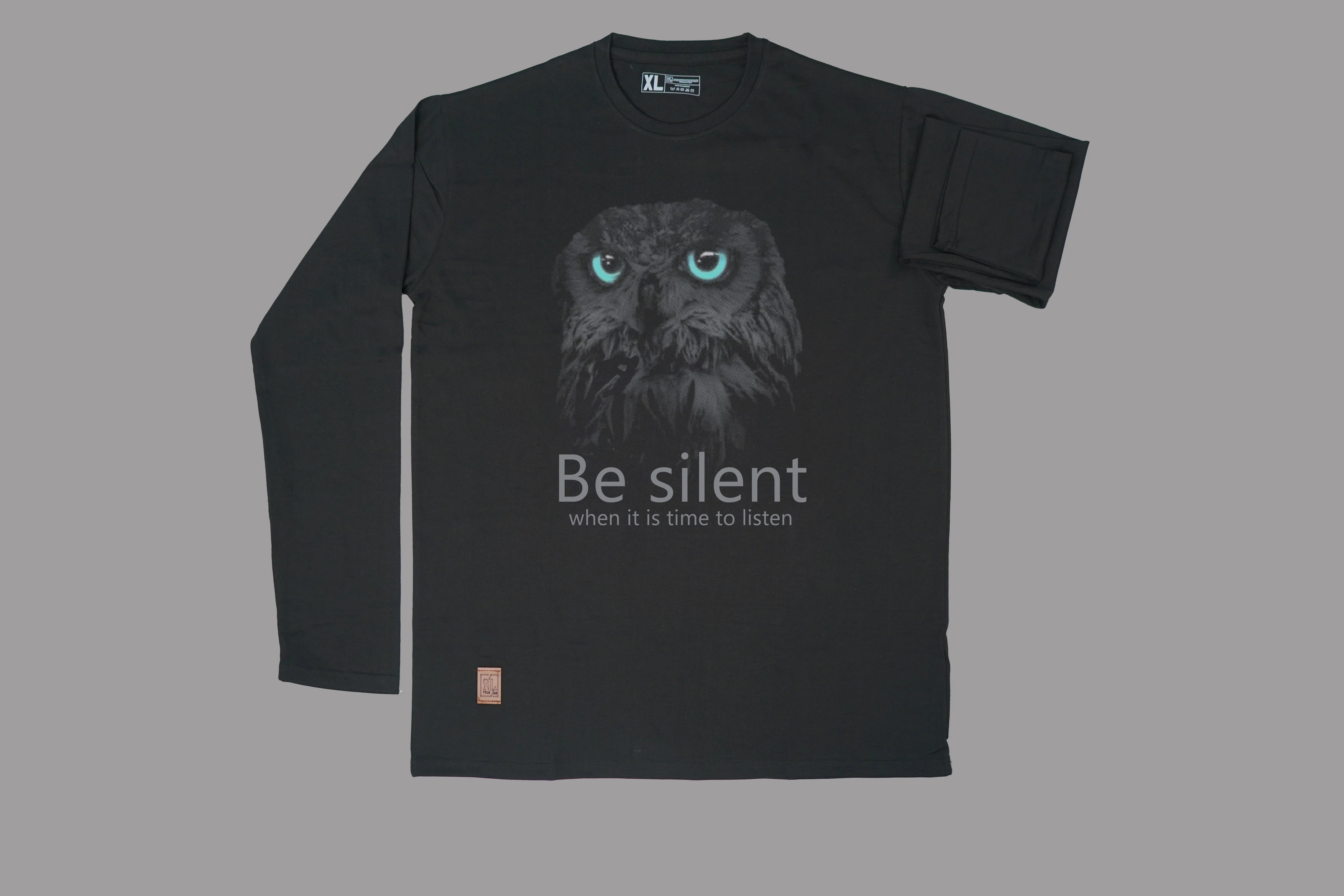 BE SILENT- BLACK FULL SLEEVE T-SHIRT – UNISEX CLASSIC FIT