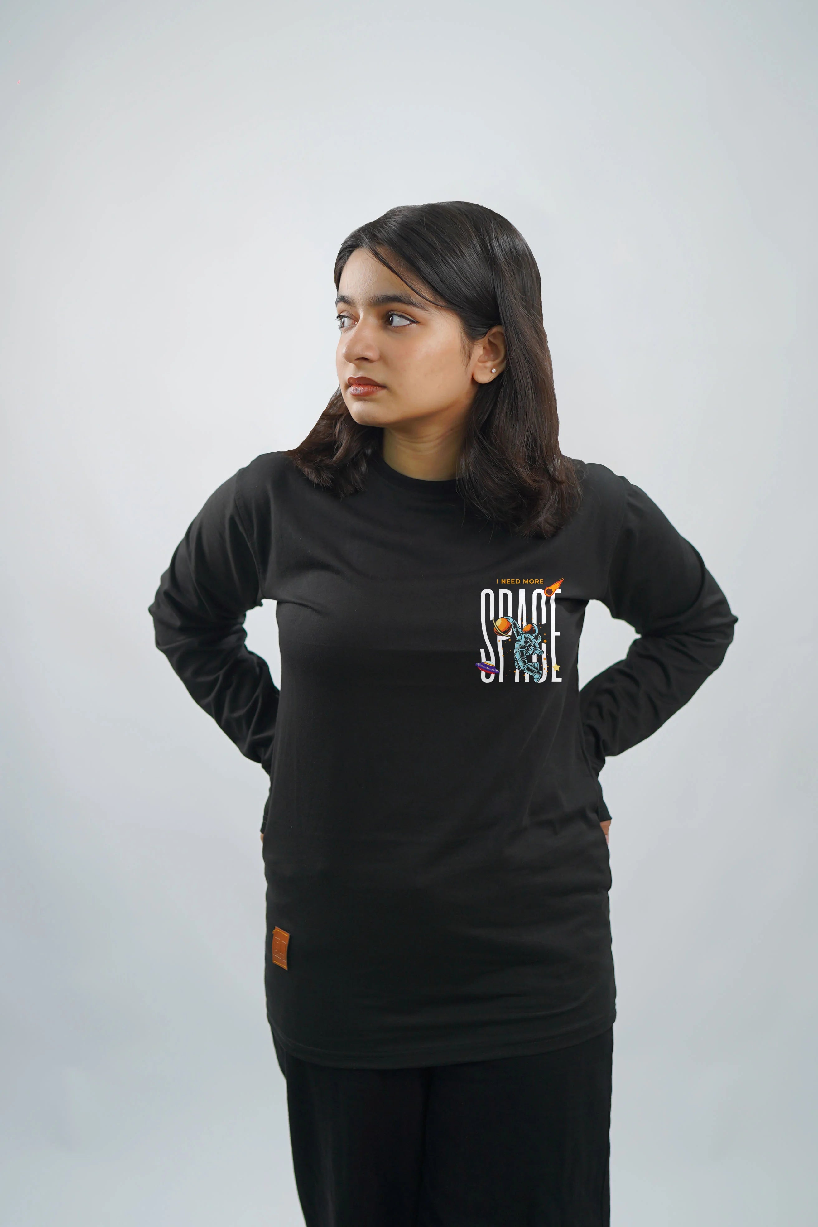 NEED MORE SPACE- PRINTED FULL SLEEVE T-SHIRT – UNISEX CLASSIC FIT