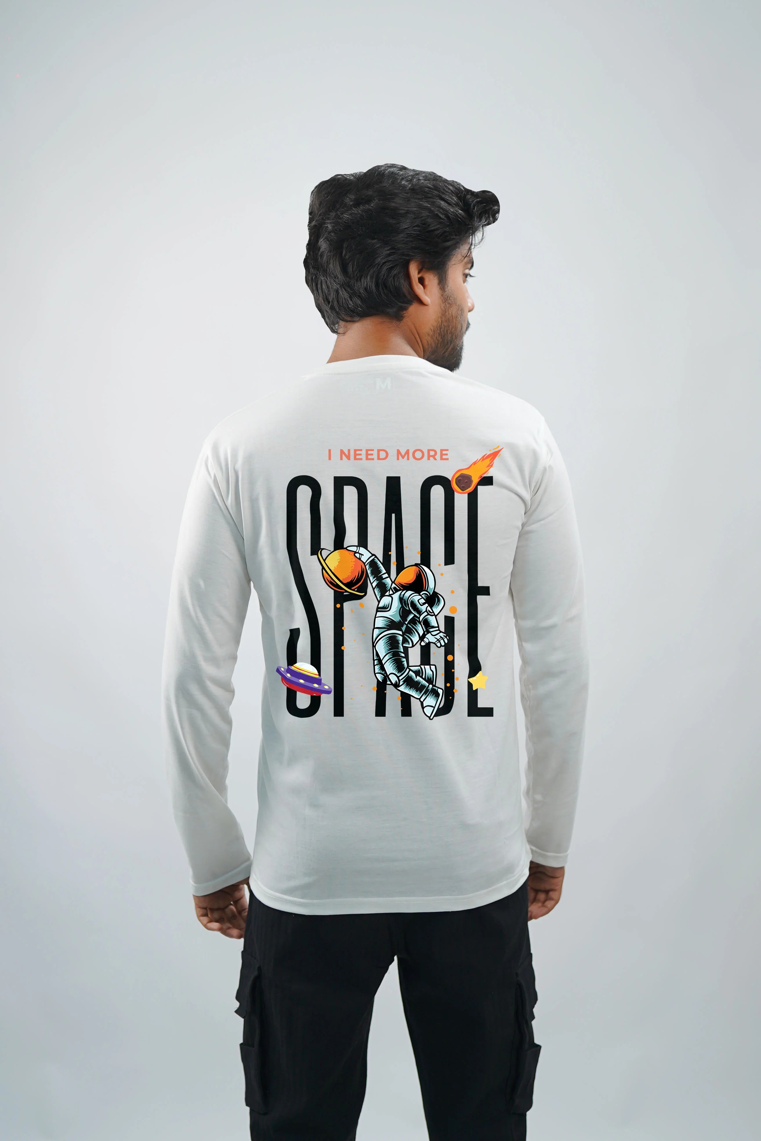 NEED MORE SPACE- PRINTED FULL SLEEVE T-SHIRT – UNISEX CLASSIC FIT